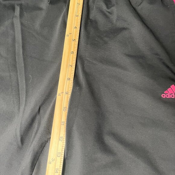 Adidas Track Pants Women's Small Black Logo 3 Stripes Workout Elastic Waist - Picture 5 of 6